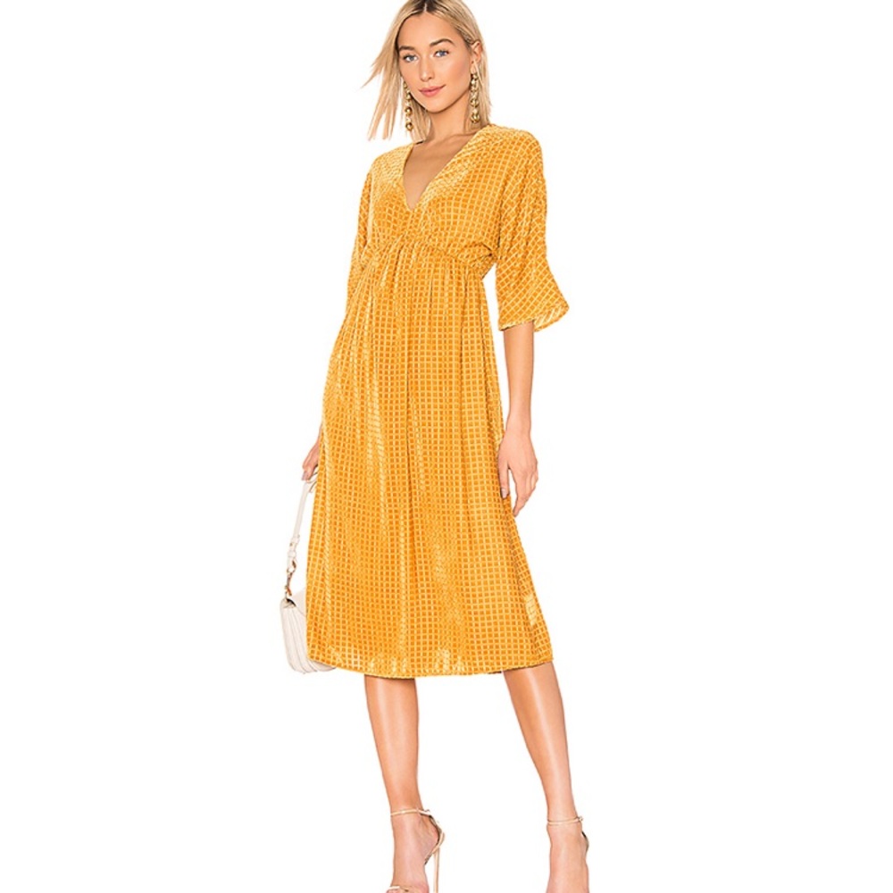 NWOT House of Harlow Lex Dress Golden Yellow